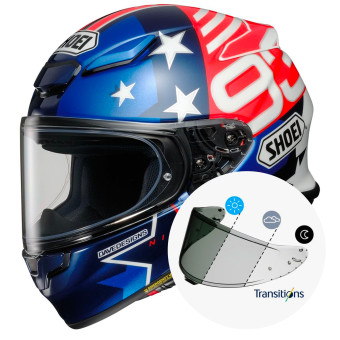Integral Shoei NXR2 Marquez American Spirit TC-10 + Fotochrom Visier