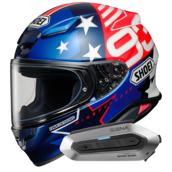 Integral Shoei NXR2 Marquez American Spirit TC-10 + Intercom Sena SRL-EXT