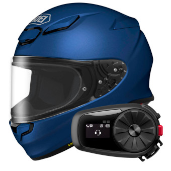 Integral Shoei NXR2 Matt Blue Metal + Kit Bluetooth 5S