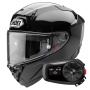 Casque Integral Shoei X-SPR Pro Black + Kit Bluetooth 5S Solo