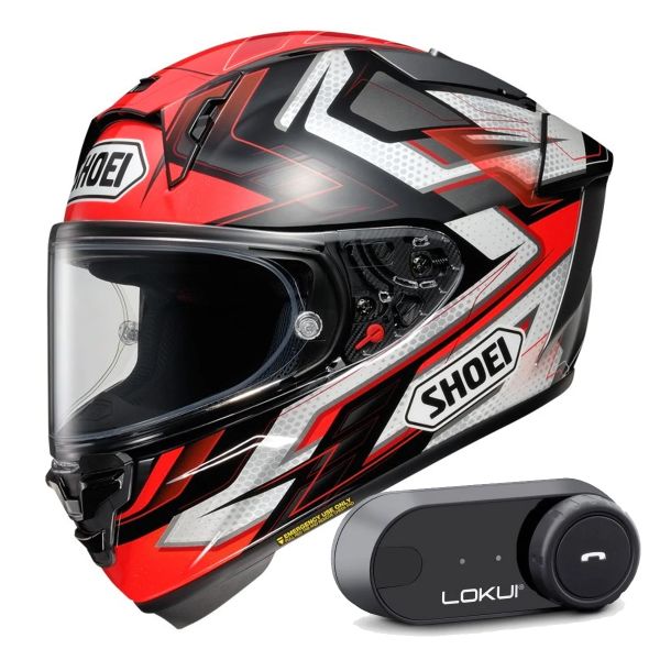 Integral Shoei X-SPR Pro Escalate TC-1 + Bluetooth-Kit Lokui K30