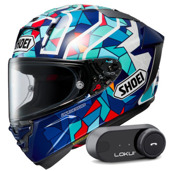 Integral Shoei X-SPR Pro Marquez Barcelona TC10 + Kit Bluetooth Lokui K30