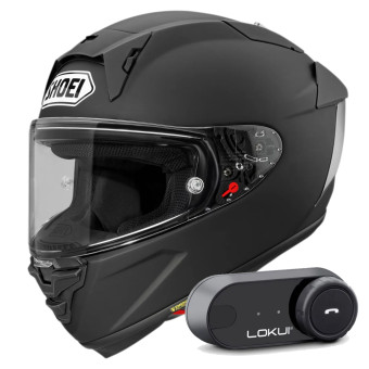 Integral Shoei X-SPR Pro Matt Black + Kit Bluetooth Lokui K30