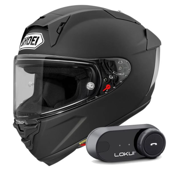 Integral Shoei X-SPR Pro Matt Black + Bluetooth-Kit Lokui K30 Integral Shoei X-SPR Pro Matt Black + Bluetooth-Kit Lokui K30
