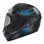 Casque Integral Stormer Strike Blossom Blue Turquoise Matt