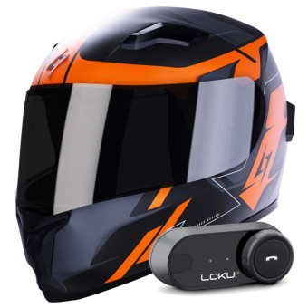 Integral Stormer Wise Runner Orange Matt + Kit Bluetooth Lokui K30