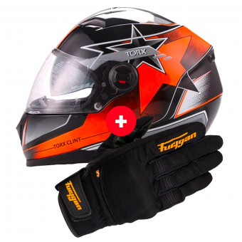 Integral Torx Clint Pilot Black Orange Fluo + Jet D3O Black Orange