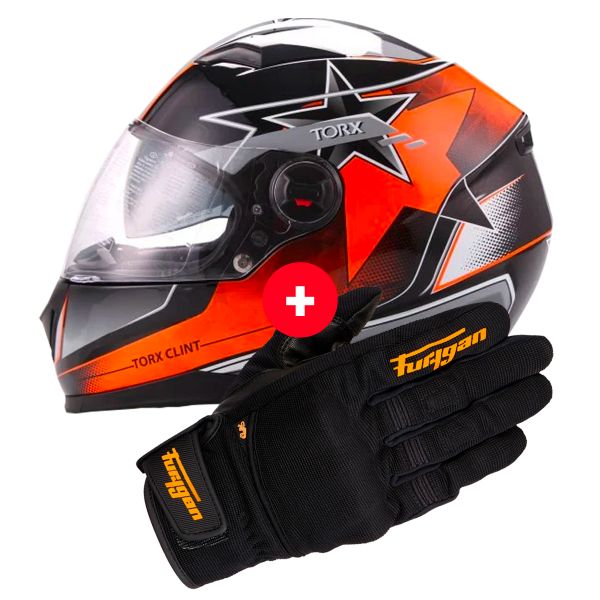 Integral Torx Clint Pilot Black Orange Fluo + Jet D3O Black Orange