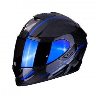Scorpion Exo 1400 Air Carbon Grand Blue + Kit Bluetooth Sena SMH5