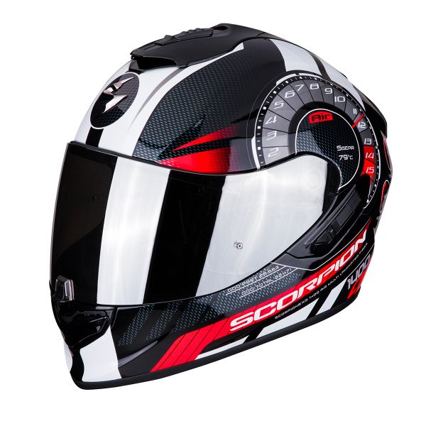 Scorpion Exo 1400 Air Torque Black Red + Kit Bluetooth Sena 5S Solo