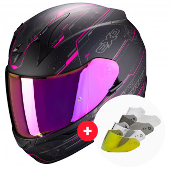 Integral Scorpion Exo 390 Beat Matt Black Pink + Visier