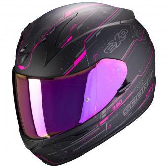 Scorpion Exo 390 Beat Matt Black Pink + Kit Bluetooth Sena 5S Solo