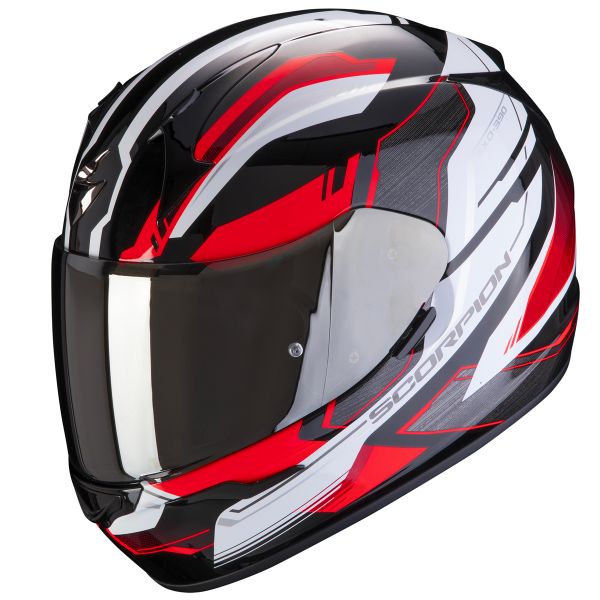 Scorpion Exo 390 Boost Black White Red + Visier