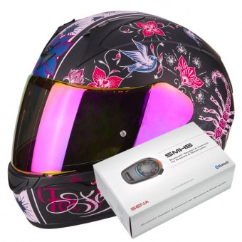 Casque Integral Scorpion Exo 390 Chica Matt Black Pink Casque Integral Scorpion Exo 390 Chica Matt Black Pink