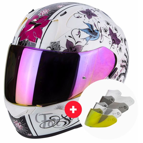 Integral Scorpion Exo 390 Chica Pearl White Black +Visier