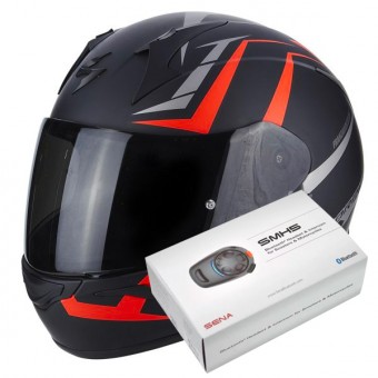 Integral Scorpion Exo 390 Hawk Matt Black Neon Red