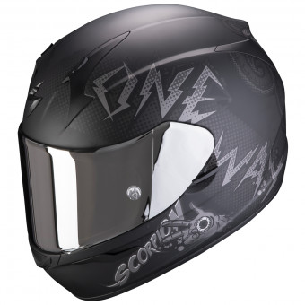 Scorpion Exo 390 Oneway Matt Black Silver + Visier