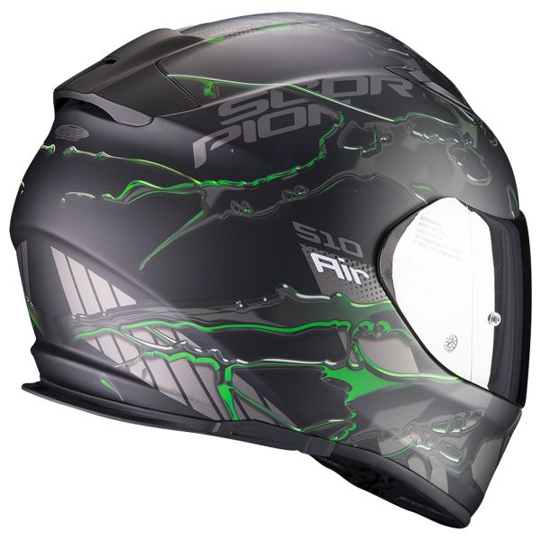Scorpion Exo 510 Air Likid Matt Black Green