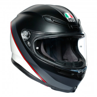 Integral AGV K-6 Minimal Pure Matt Black White Red