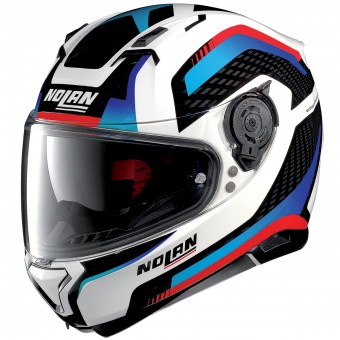 Casque Integral Nolan N87 Arkad N-Com White Red Blue 40 Casque Integral Nolan N87 Arkad N-Com White Red Blue 40