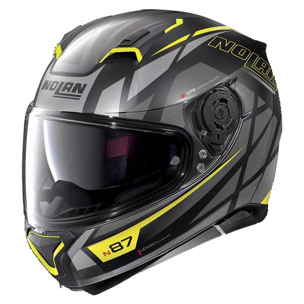 Integral Nolan N87 Originality N-Com Flat Black Yellow 70