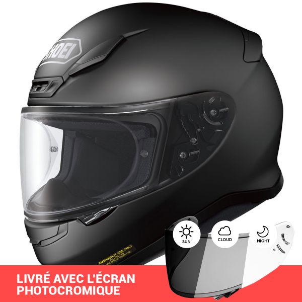 Integral Shoei NXR Mat Black + Photocromic Visor Integral Shoei NXR Mat Black + Photocromic Visor