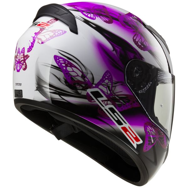 LS2 Rookie Flutter White Purple FF352