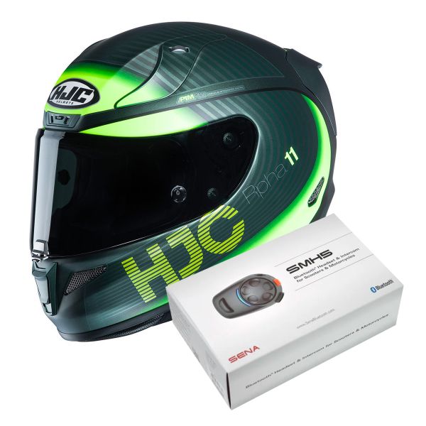 Integral HJC RPHA 11 Bine MC4HSF + Kit Bluetooth Sena SMH5