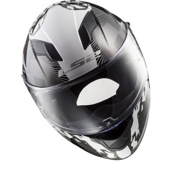 LS2 Stream Evo Hype Black White Titanium FF320