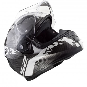 LS2 Stream Evo Hype Black White Titanium FF320