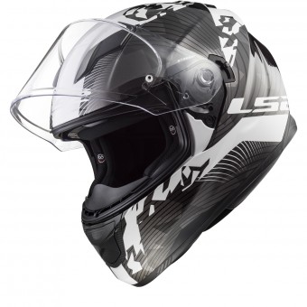 LS2 Stream Evo Hype Black White Titanium FF320