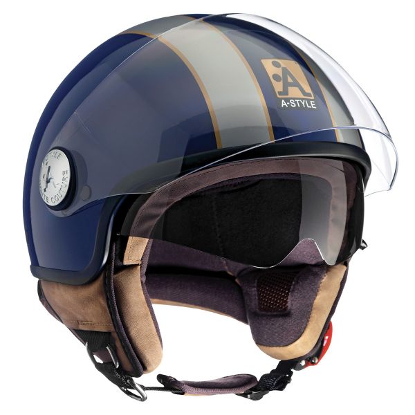 Jet Astyle A-Style Double Visor Blue Grey