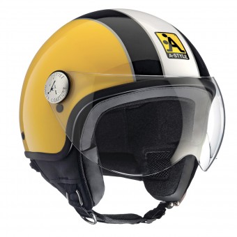 Casque Jet Astyle A-Style Yellow Black Casque Jet Astyle A-Style Yellow Black