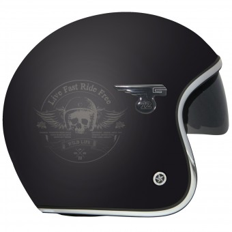 GPA Carbon Solar Skull Schwarz Matt