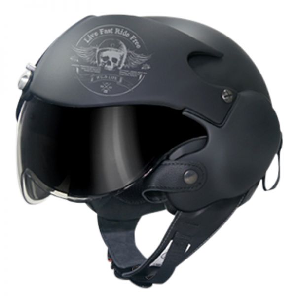 Jet GPA Aircraft Skull Schwarz Matt