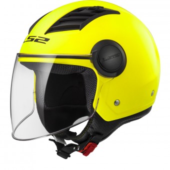 Casque Jet LS2 Airflow L Matt H-V Yellow Long OF562 Casque Jet LS2 Airflow L Matt H-V Yellow Long OF562