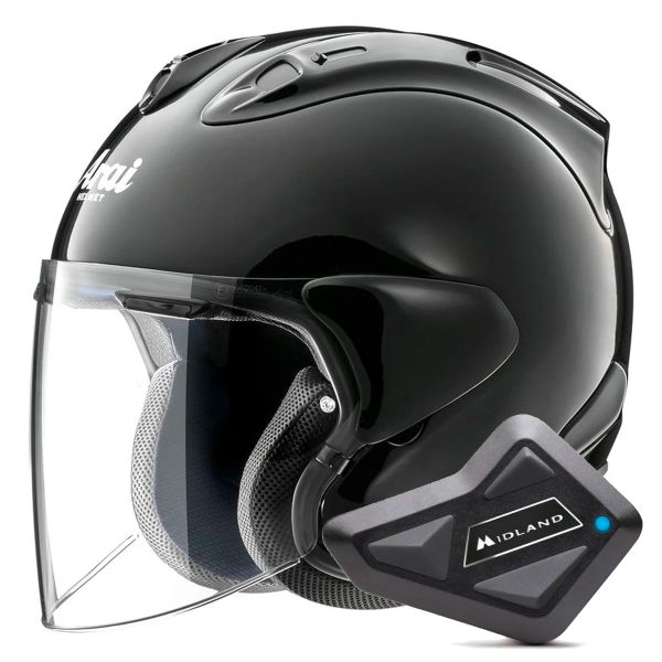 Jet Arai SZ-R Vas Evo Black + Kit Bluetooth BT Mini Jet Arai SZ-R Vas Evo Black + Kit Bluetooth BT Mini