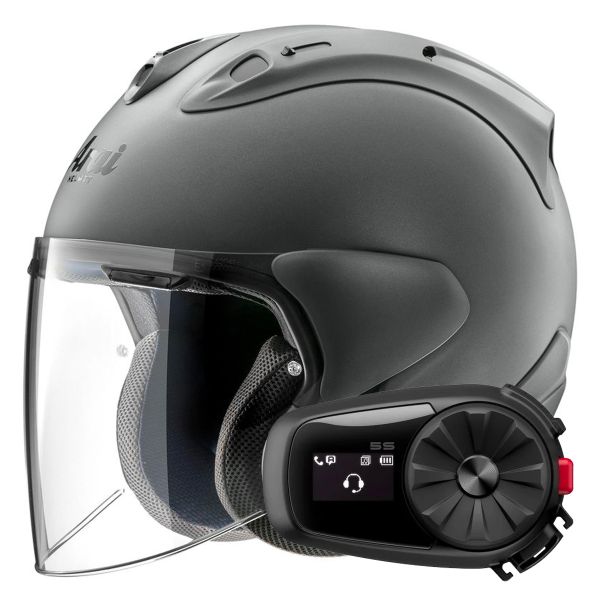 Jet Arai SZ-R Vas Evo Gun Mettallic + Kit Bluetooth 5S Solo