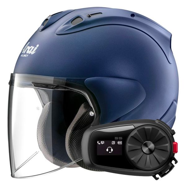 Jet Arai SZ-R Vas Evo Matt Blue + Kit Bluetooth 5S Solo