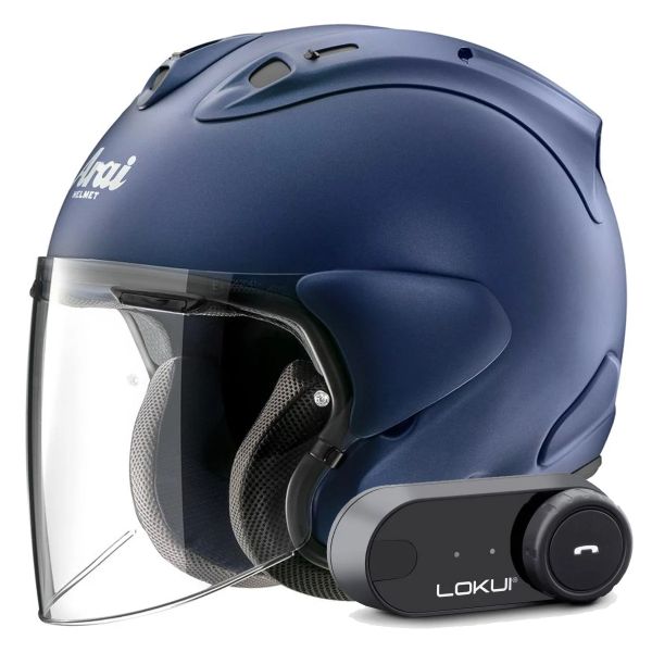 Jet Arai SZ-R Vas Evo Matt Blue + Kit Bluetooth Lokui K30 Jet Arai SZ-R Vas Evo Matt Blue + Kit Bluetooth Lokui K30