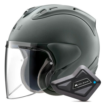 Jet Arai SZ-R Vas Evo Matt Green + Kit Bluetooth BT Mini