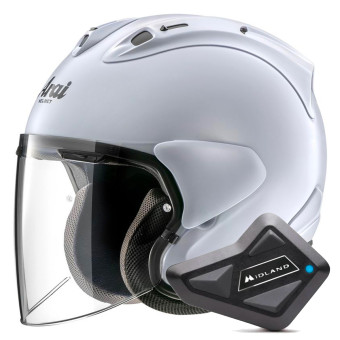 Jet Arai SZ-R Vas Evo Matt White + Kit Bluetooth BT Mini
