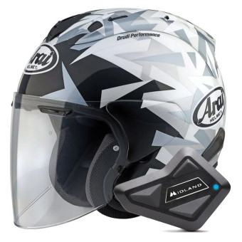 Jet Arai SZ-R Vas Evo Mimesis White + Kit Bluetooth BT Mini