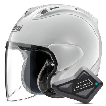 Jet Arai SZ-R Vas Evo White + Kit Bluetooth BT Mini
