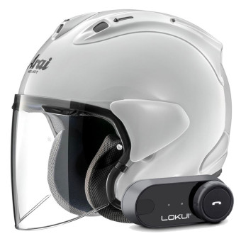 Jet Arai SZ-R Vas Evo White + Kit Bluetooth Lokui K30
