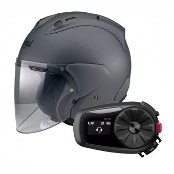 Jet Arai SZ-R Vas Matt Green + Kit Bluetooth Sena 5S Solo