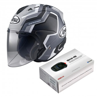 Jet Arai SZ-R Vas RSW Black + Kit Bluetooth Sena SMH5