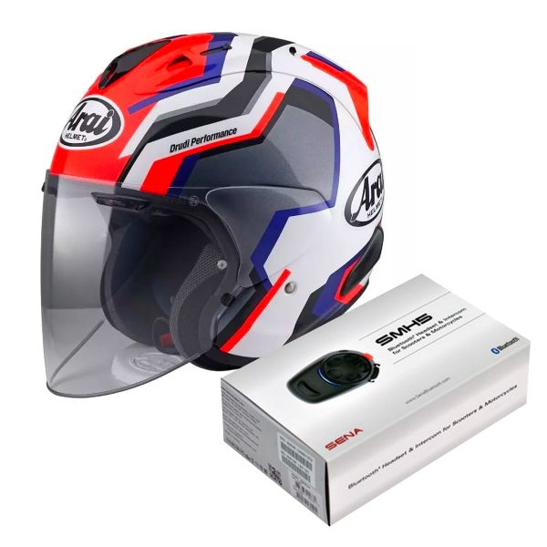 Jet Arai SZ-R Vas RSW Trico + Kit Bluetooth Sena SMH5