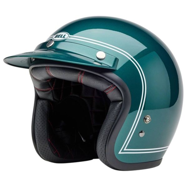 Jet Bell Helm BELL Custom 500 - Steve McQueen Riverside Metallic Green