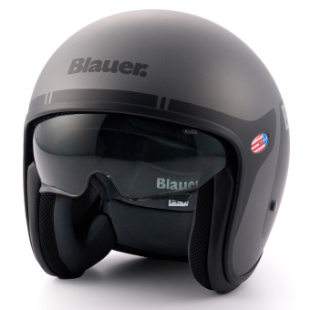 Casque Jet Blauer Pilot 06 Go Titanium Black Matt